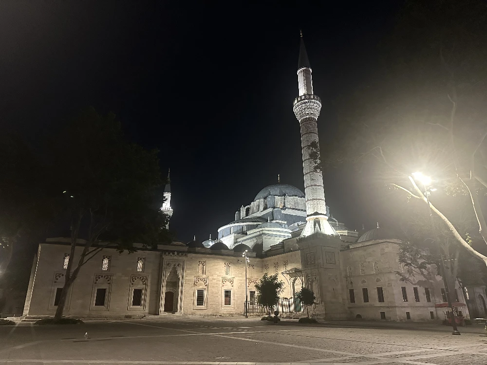 Bayezid II Mosque by Night